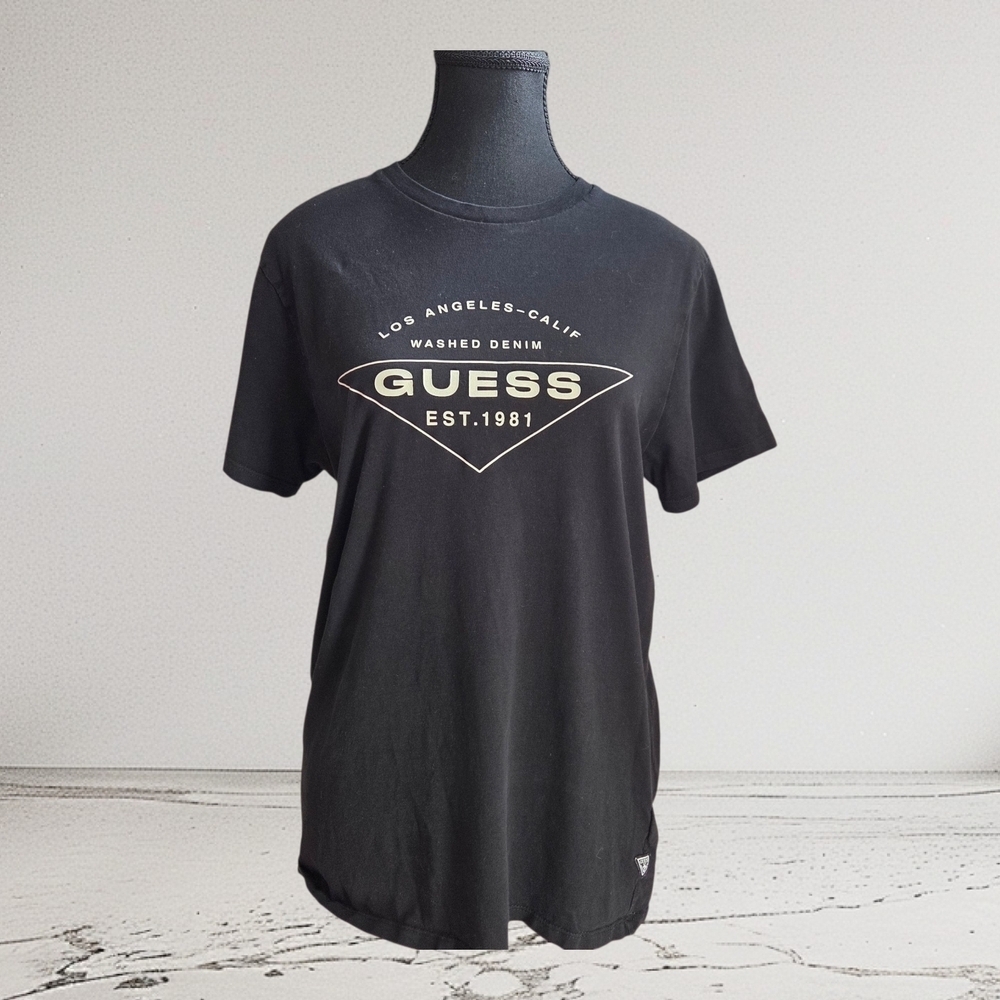 Guess Black Graphic Men's Tee Size Med